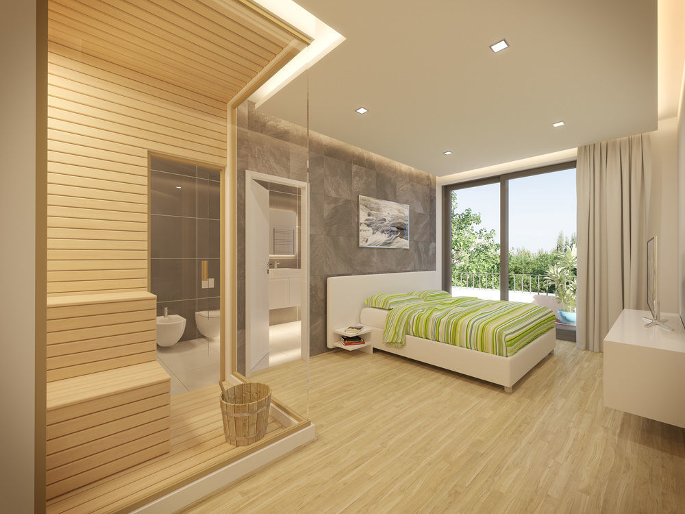 ドレスデン レジデンツ アム ツヴィンガーアパートホテル エクステリア 写真 3D rendering of a bedroom