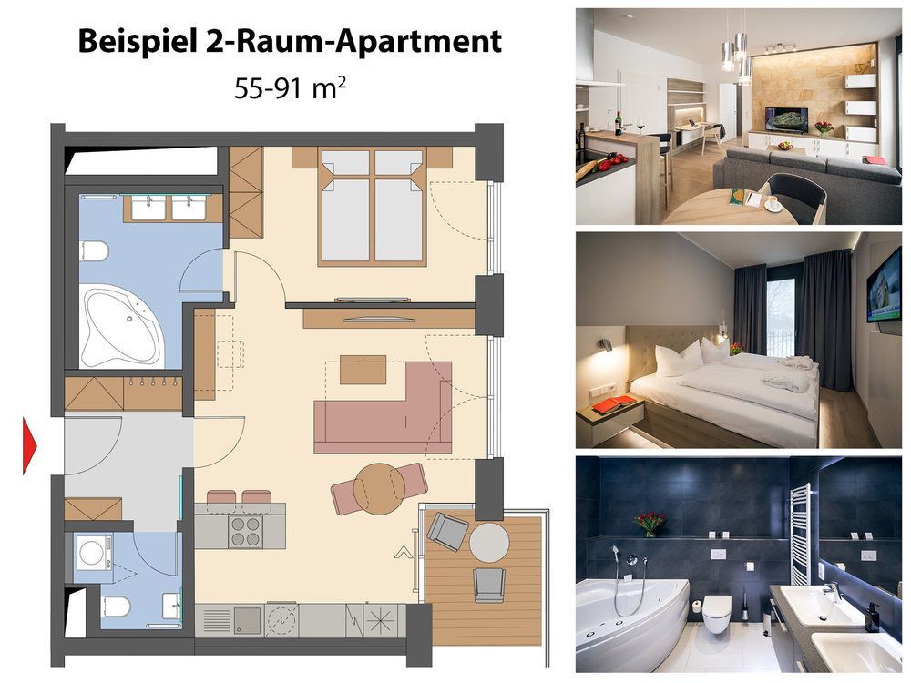 ドレスデン レジデンツ アム ツヴィンガーアパートホテル エクステリア 写真 A typical room layout