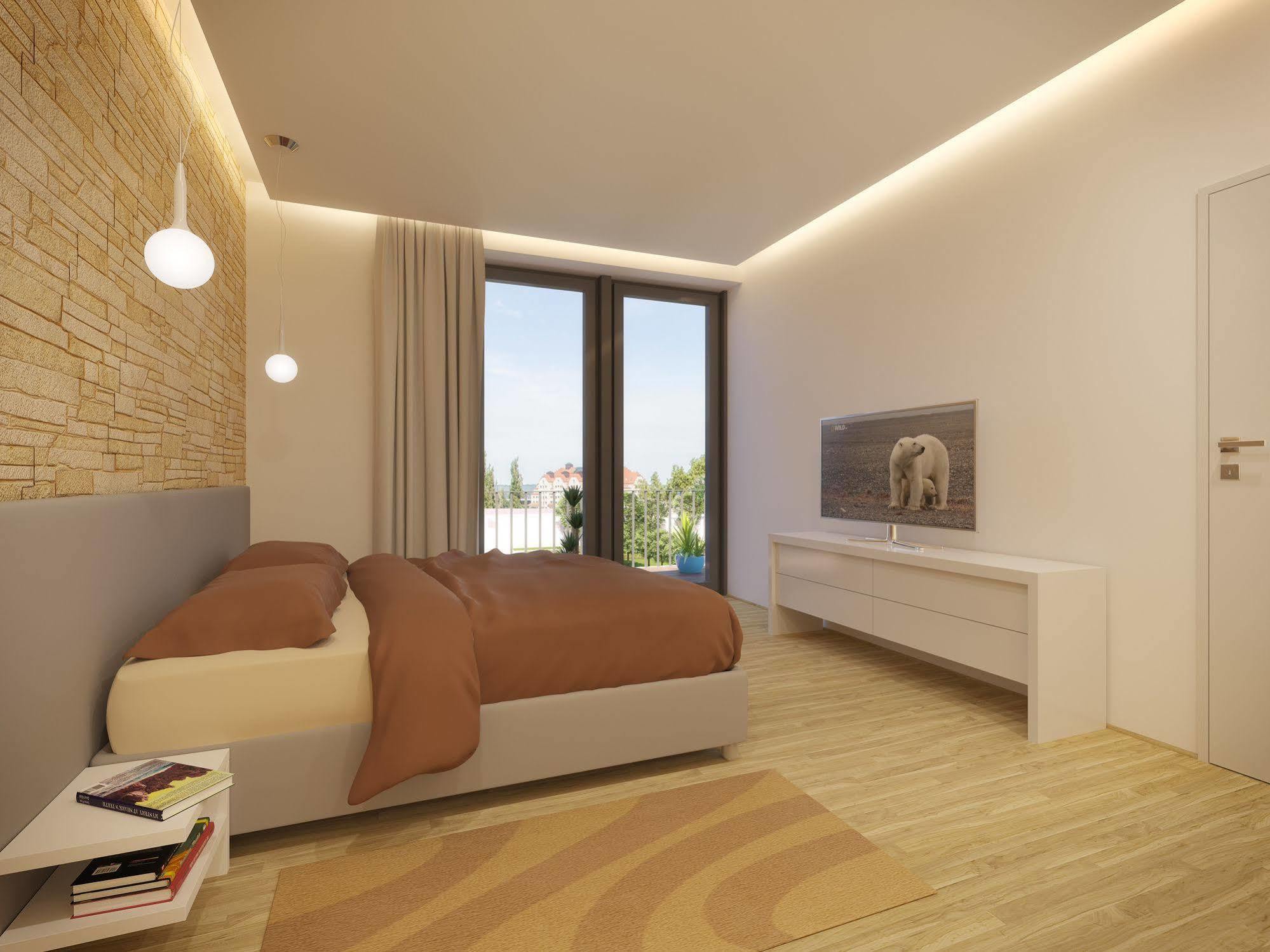 ドレスデン レジデンツ アム ツヴィンガーアパートホテル エクステリア 写真 3D rendering of a bedroom